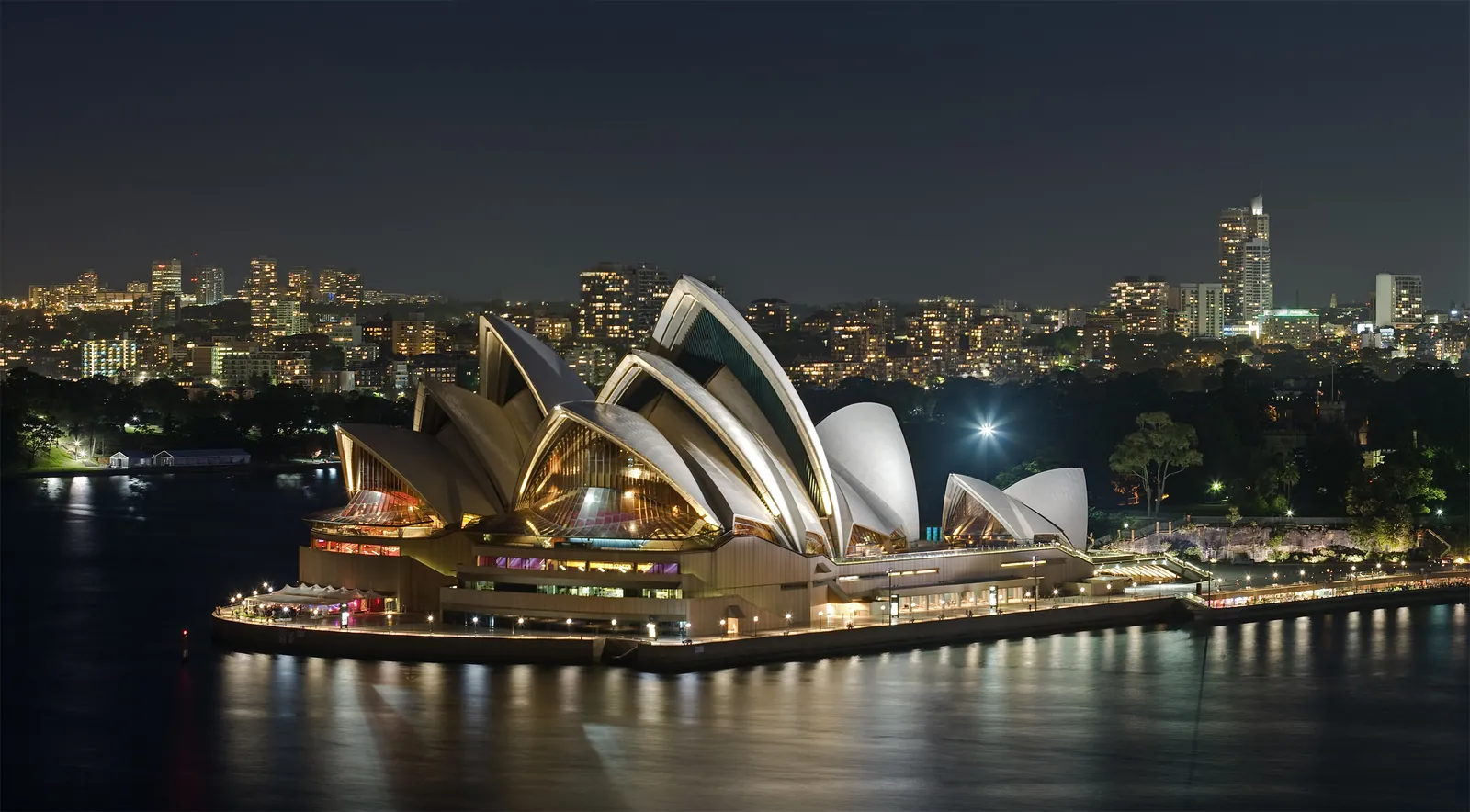 Sydney Opera House viewed from Sydney Harbour Bridge, New South Wales