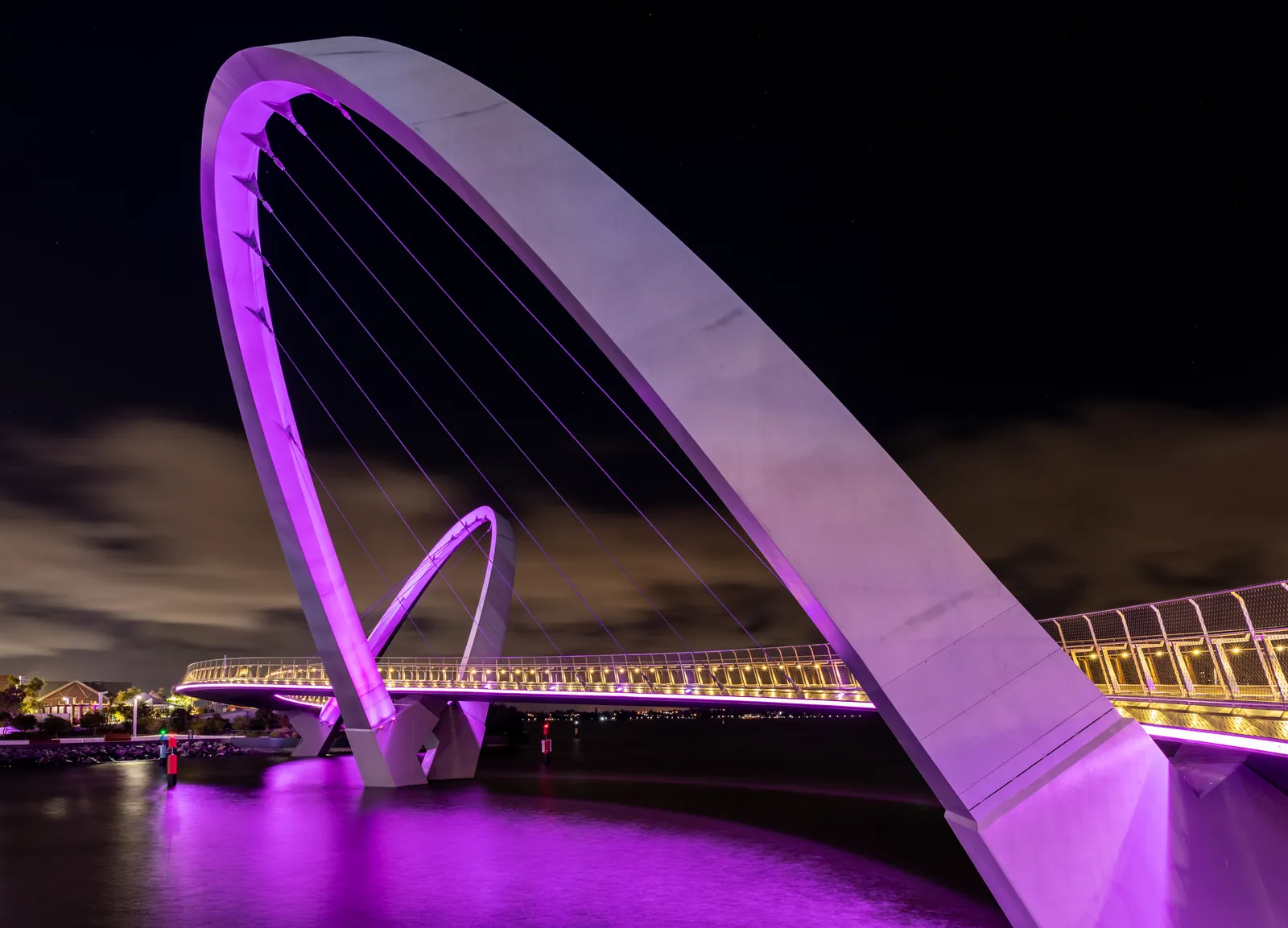 Elizabeth Quay pedestrian bridge in Perth, Western Australia