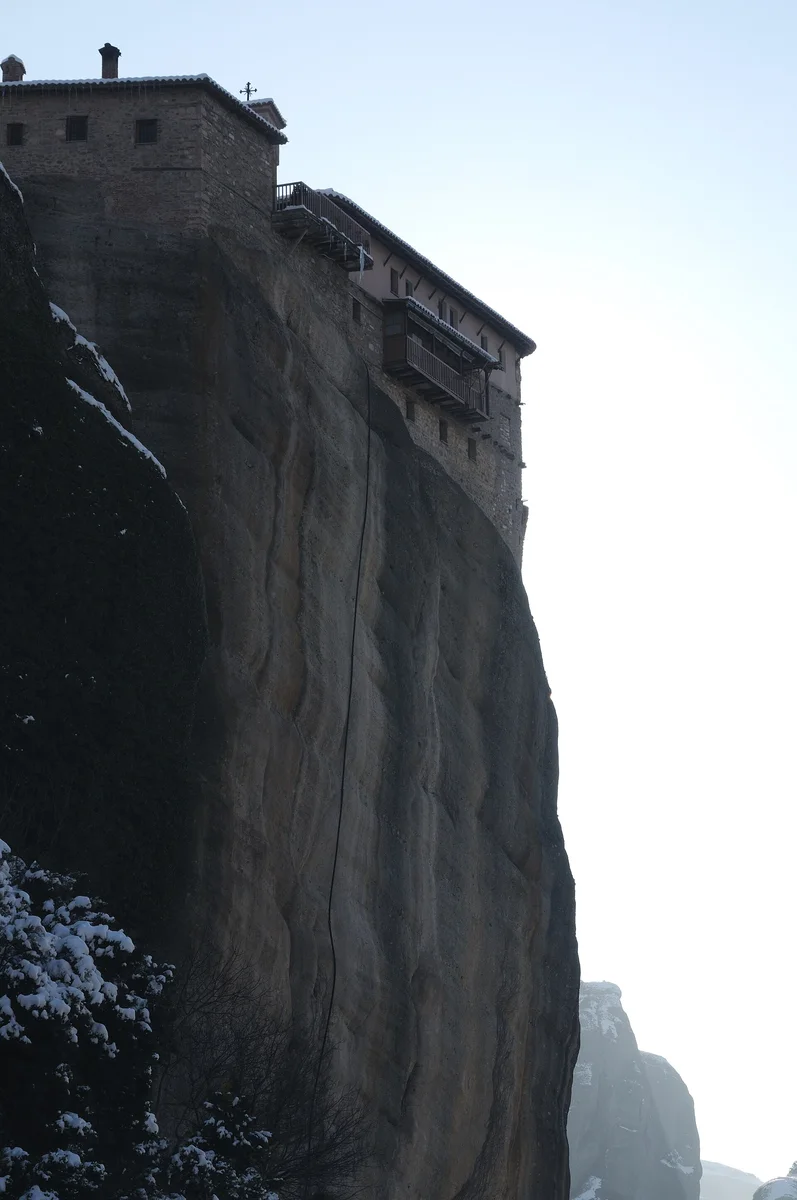 Meteora monastery Greece cliff