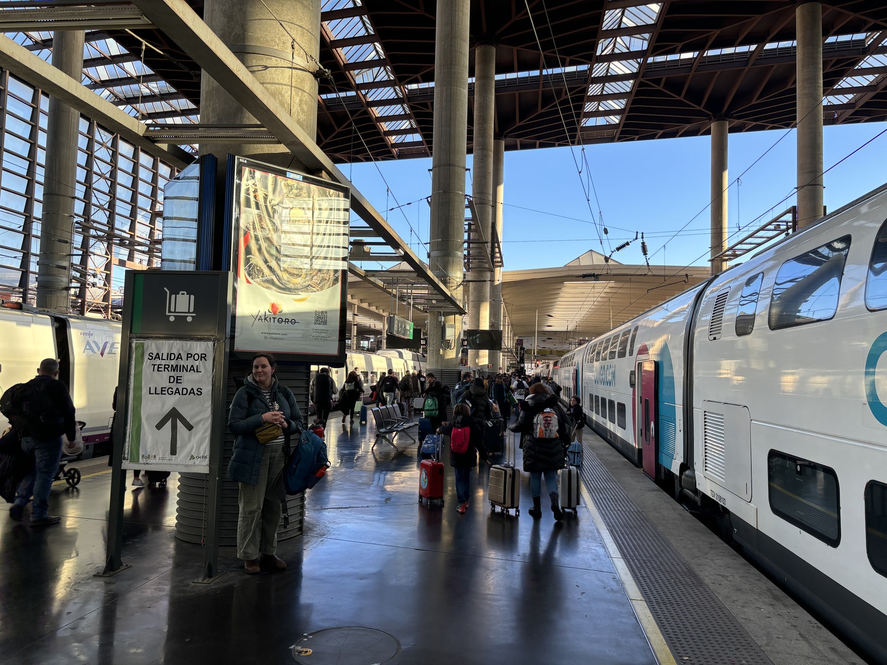 Platform at Madrid Atocha railway station