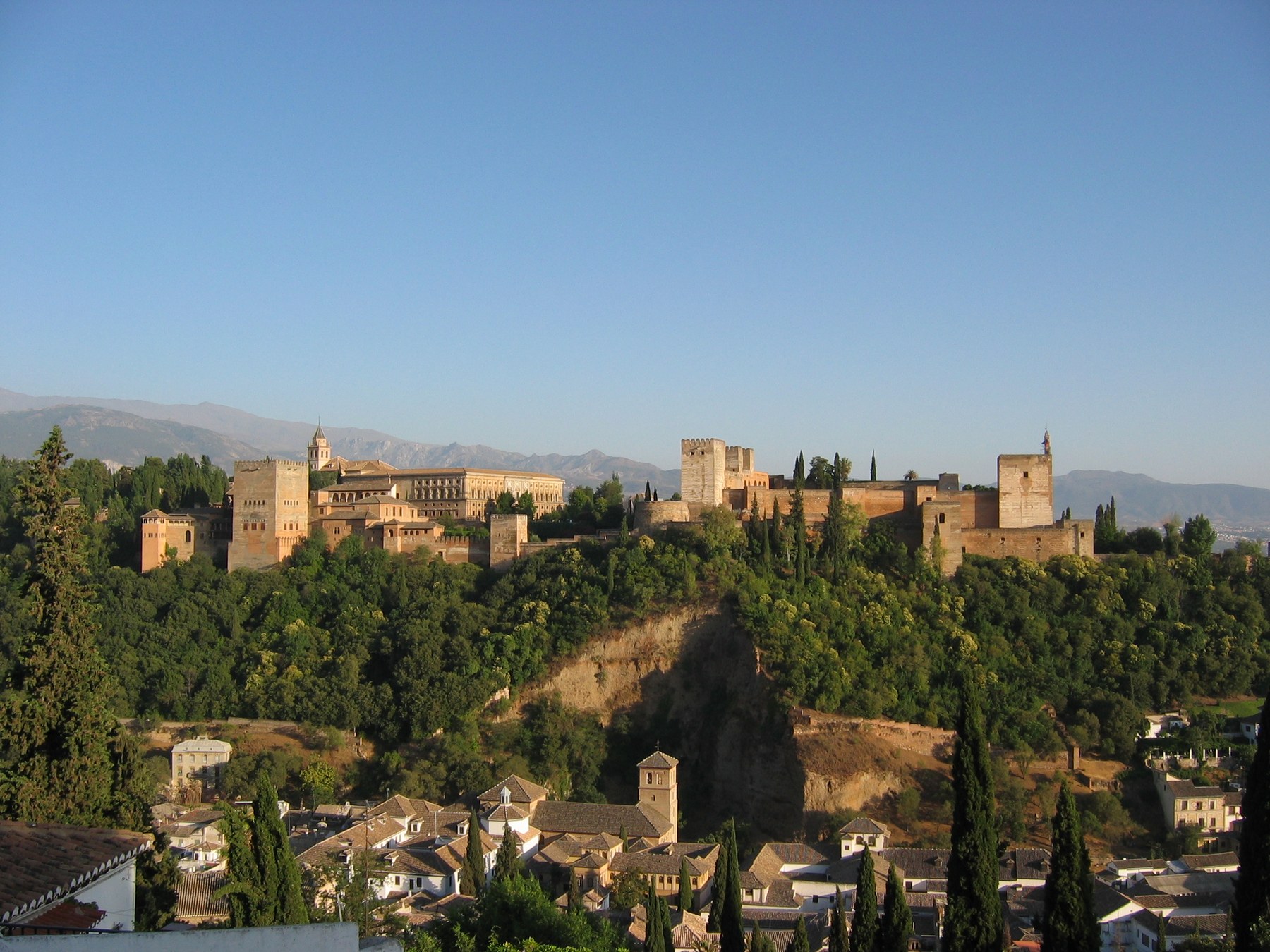 Alhambra in Granada viewed from the Albaicín
