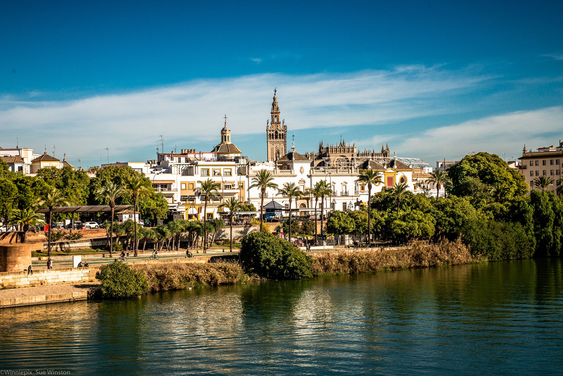 Skyline of Seville in Andalusia, Spain