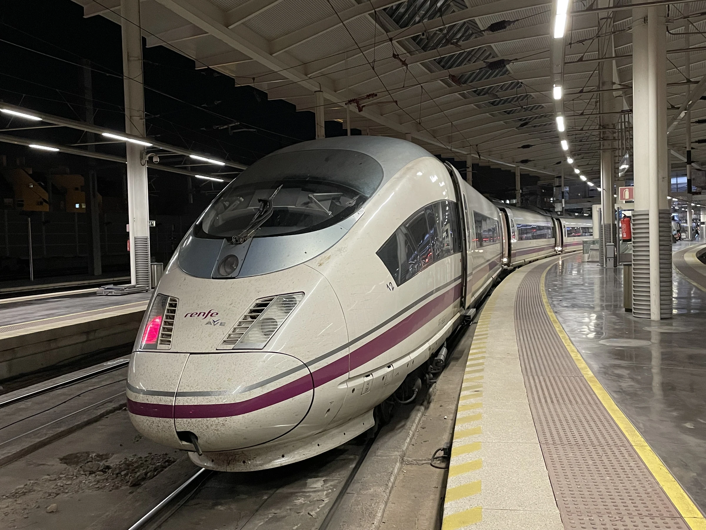 Renfe AVE high-speed train at Madrid Atocha station